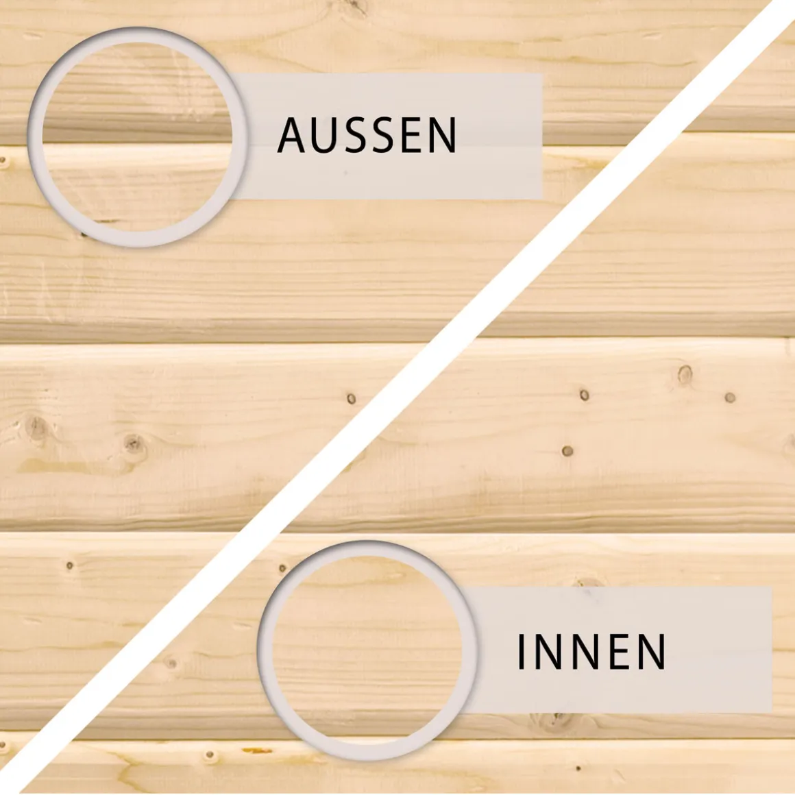 Karibu Gartenhaus Northeim 4 naturbelassen 40 mm