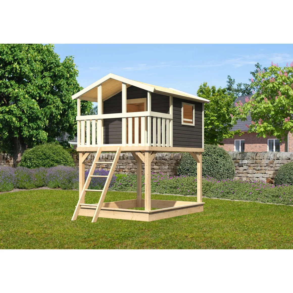 Karibu Stelzenhaus Benjamin seidengrau