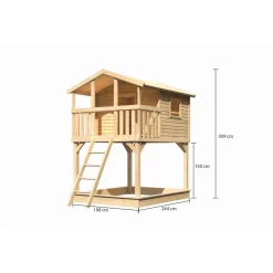 Karibu Stelzenhaus Benjamin naturbelassen