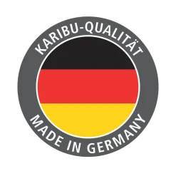 Karibu Stelzenhaus Benjamin natur inkl Rutsche blau und Netzrampe