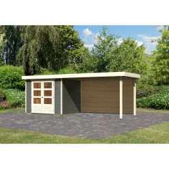 Karibu BBH Askola 3 Set mit Anbaudach terra