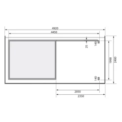 Karibu BBH Kandern 2 Set mit Anbaudach naturbelassen