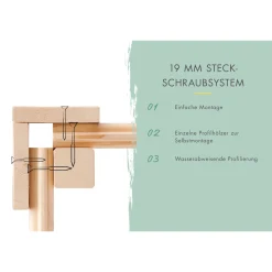 Karibu BBH Kerko 6 Set mit Anbaudach naturbelassen