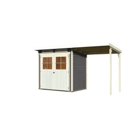 Karibu Gartenhaus Glücksburg 2 terragrau