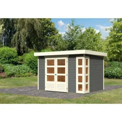 Karibu Gartenhaus Kerko 4 terragrau