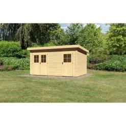 Karibu Gartenhaus Mattrup 28 mm naturbelassen