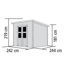 Karibu Gartenhaus Merseburg 6 naturbelassen