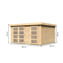 Karibu Gartenhaus Muehlentrup 3 naturbelassen