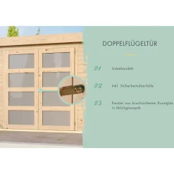 Karibu Gartenhaus Muehlentrup 3 naturbelassen