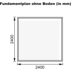 Karibu Gartenhaus Qubic naturbelassen