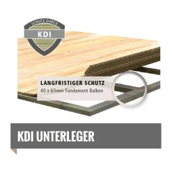 Karibu Gartenhaus Qubic naturbelassen