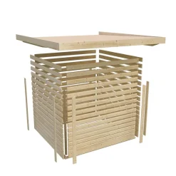 Karibu Gartenhaus Retola 4 inkl Anbauschrank