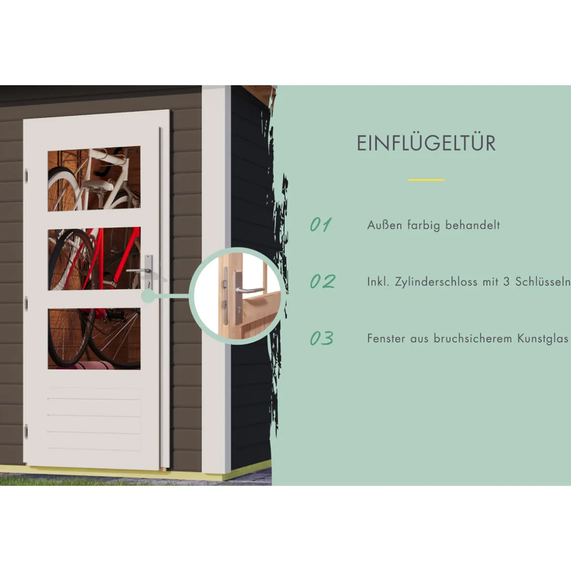 Karibu Gartenhaus Schoenbuch 1 terragrau