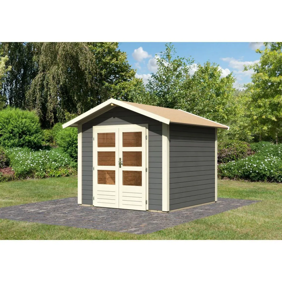 Karibu Gartenhaus Talkau 4 terragrau