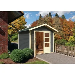 Karibu Gartenhaus Talkau 4 terragrau