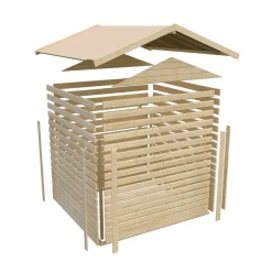 Karibu Gartenhaus Talkau 4 terragrau