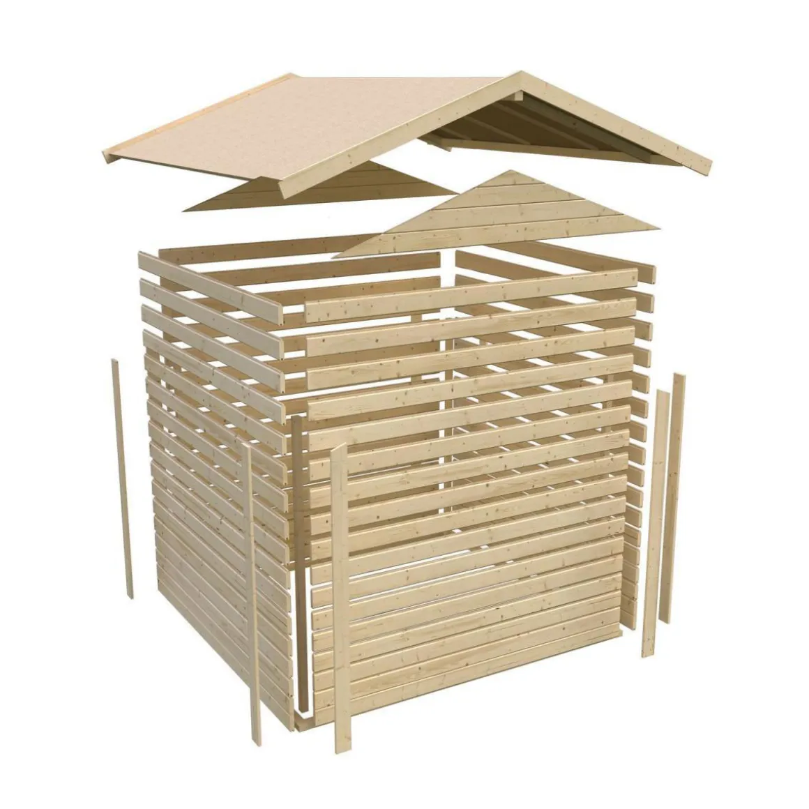 Karibu Gartenhaus Talkau 4 terragrau