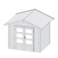 Karibu Gartenhaus Talkau 3 terragrau