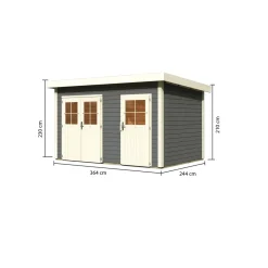 Karibu Gartenhaus Tintrup terragrau