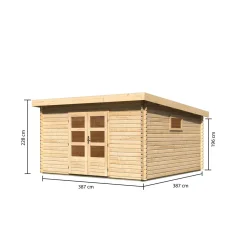 Karibu Gartenhaus Trittau 6 mit Tür Eco naturbelassen