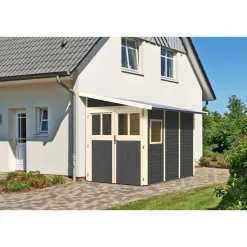 Karibu Gartenhaus Wandlitz 181 x 268 x 230 cm grau