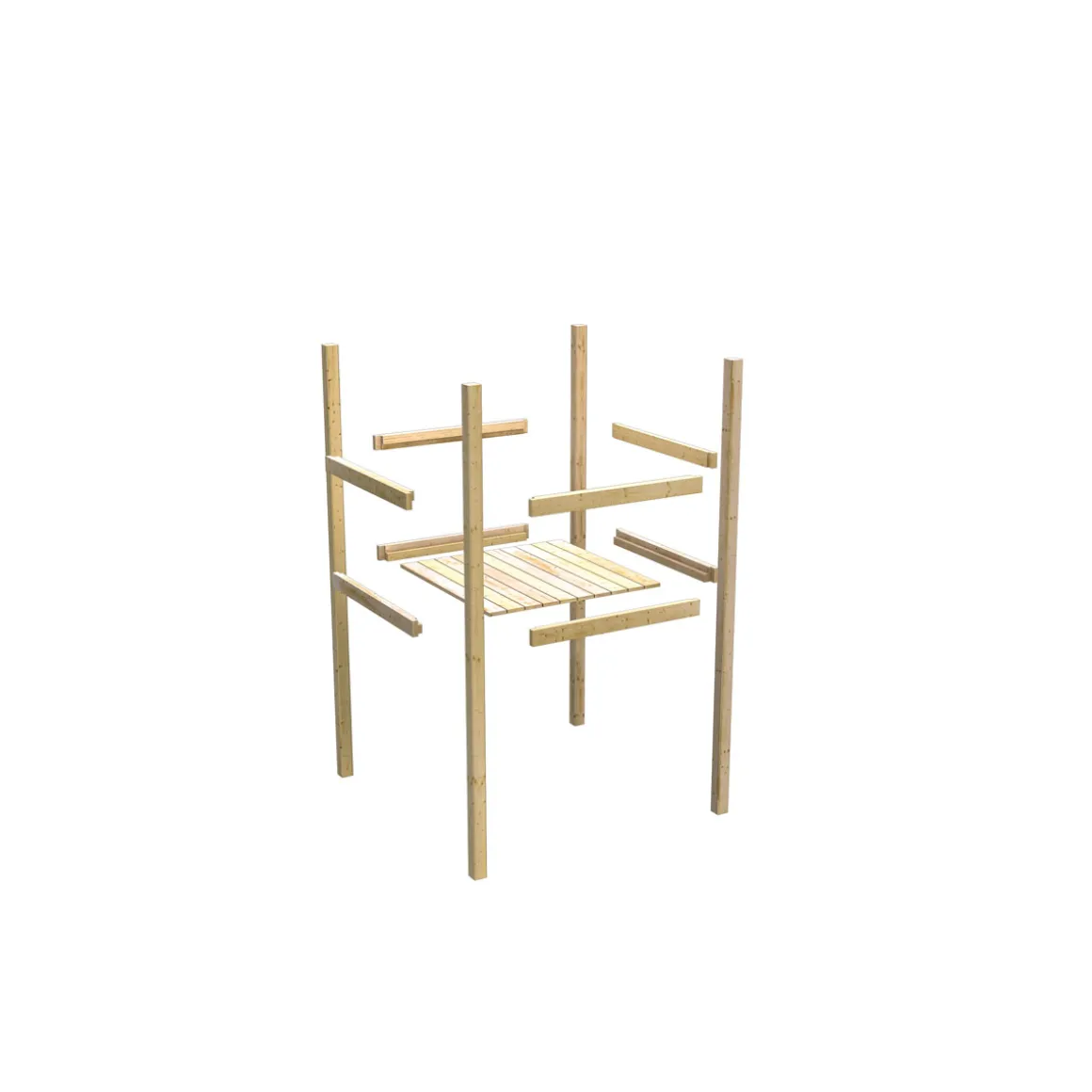 Karibu Spielturm Frieda naturbelassen mit Anbau inkl Sandkiste