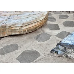 Keramik-Trittstein „Ardesia“ Dark Grey 42x36x2cm