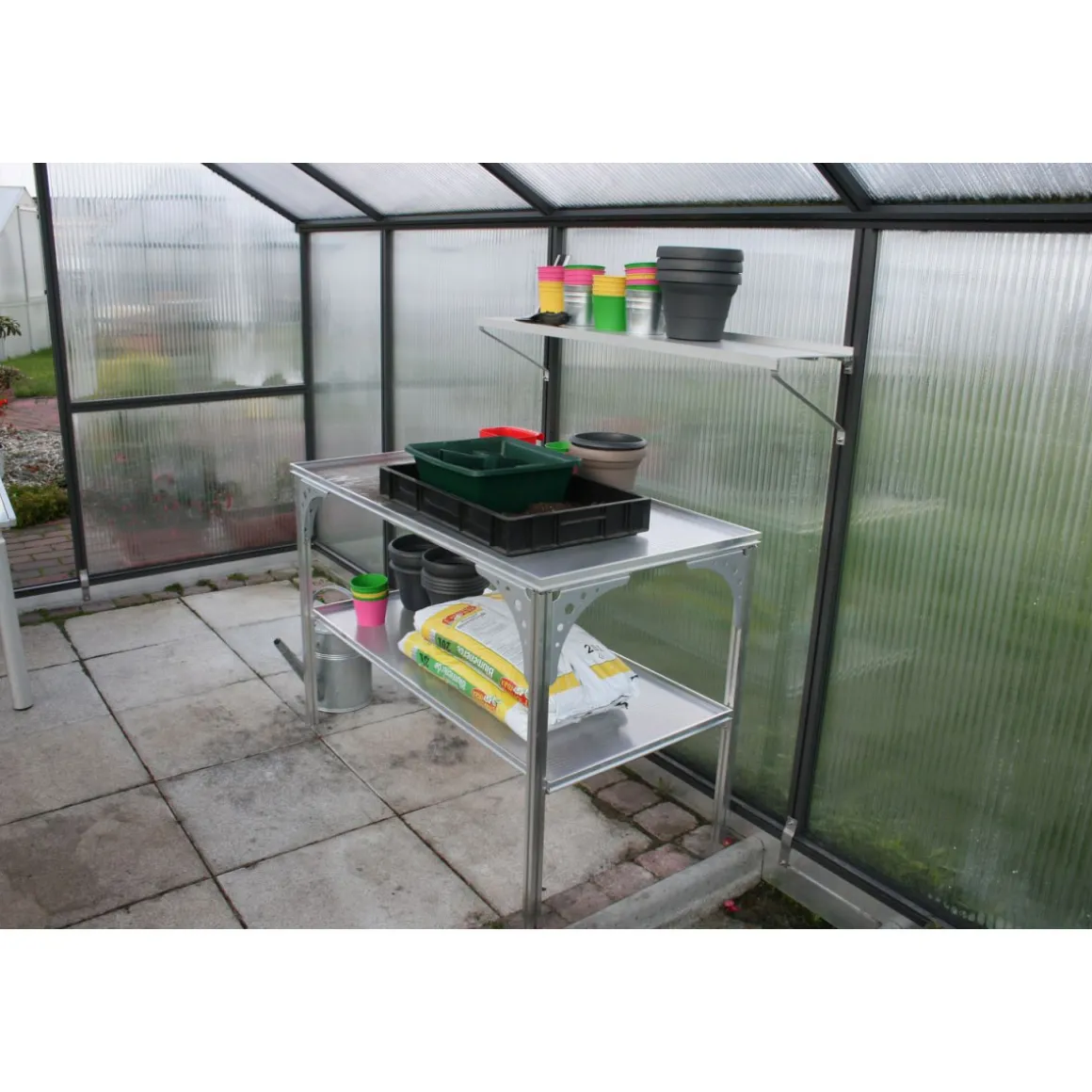 KGT Universal Aluminium Tisch ca 1,21m breit und 0,64m tief