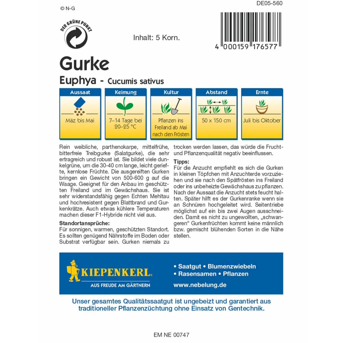 Kiepenkerl Gurke Euphya