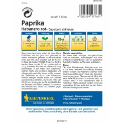 Kiepenkerl Paprika Habanero rot