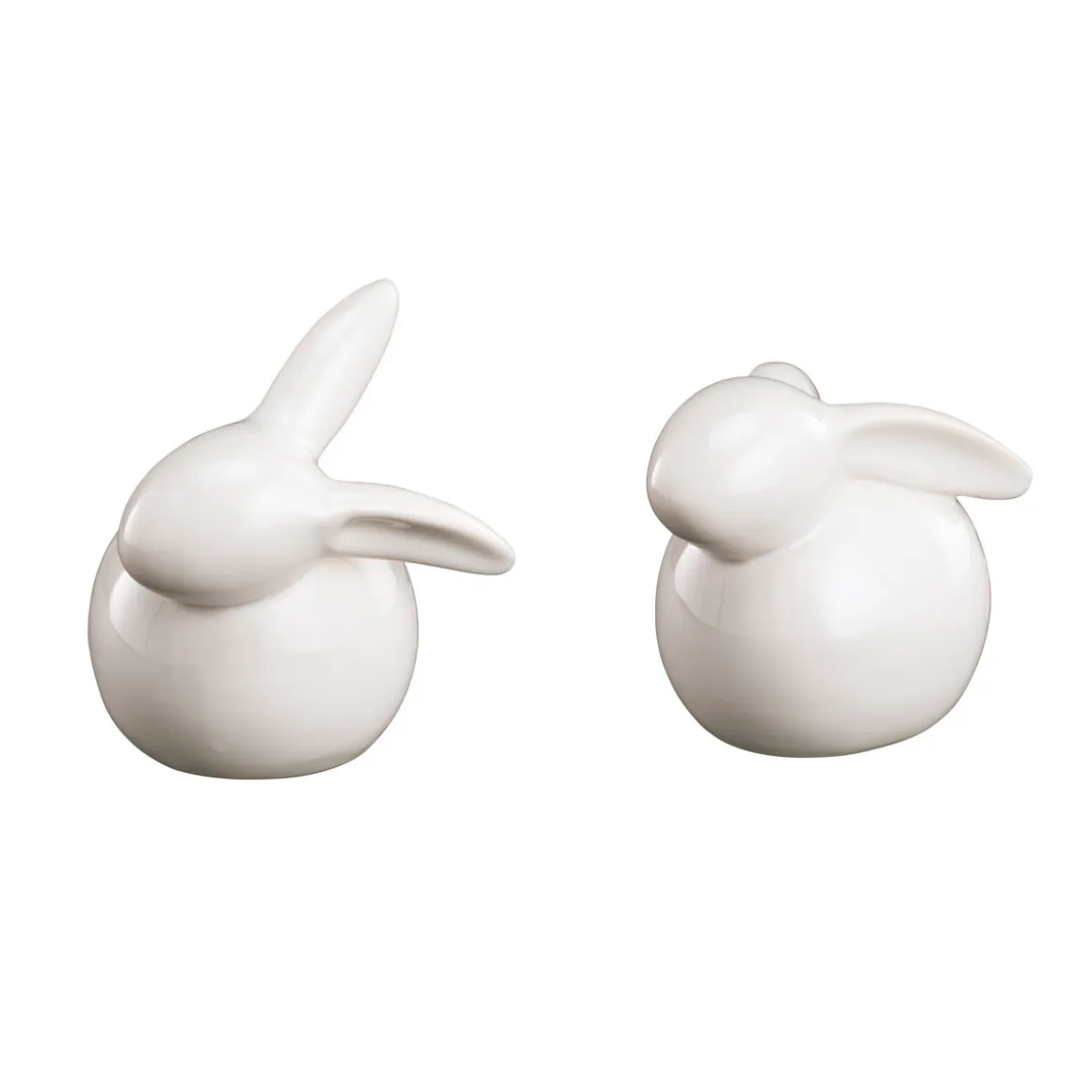 Kunstgewerbe Gehlmann Keramikhase weiß 5,5 x 4,5 x 6 cm