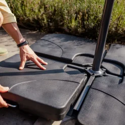 Leco Kunststoff-Plattenset für Sonnenschirm-Kreuzständer Wasser/Sand