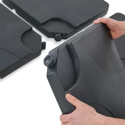 Leco Kunststoff-Plattenset für Sonnenschirm-Kreuzständer Wasser/Sand