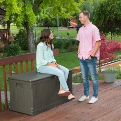 Lifetime Kissenbox Premium 440 L 64x127,9x67,2cm Braun