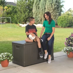 Lifetime Kissenbox Premium 440 L 64x127,9x67,2cm Braun