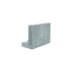 Lusit Mini L-Stein Grau mit Fase 30 x 20 x 40 x 6 cm
