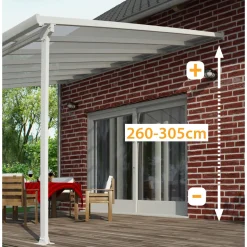 Palram Canopia Feria Alu Terrassenüberdachung Polycarbonat 4x10,31 m dunkelgrau