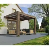 Palram Canopia Helsinki 3x3,4 Terrassenüberdachung aus Zedernholz / Sonnenschutzpaneele