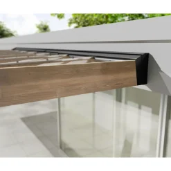 Palram Canopia Helsinki 3x3,4 Terrassenüberdachung aus Zedernholz / Sonnenschutzpaneele