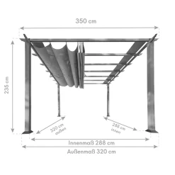 Paragon Outdoor Outdoor Pergola Florida 1111 350x350x235cm Weiß