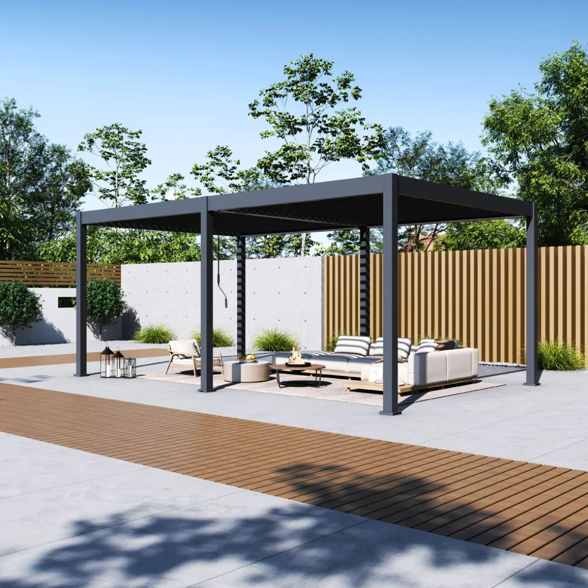 Paragon Outdoor Outdoor Pergola Grand Tuscan 1220 599,2x370x256cm Anthrazit
