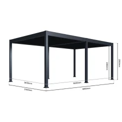 Paragon Outdoor Outdoor Pergola Grand Tuscan 1220 599,2x370x256cm Anthrazit