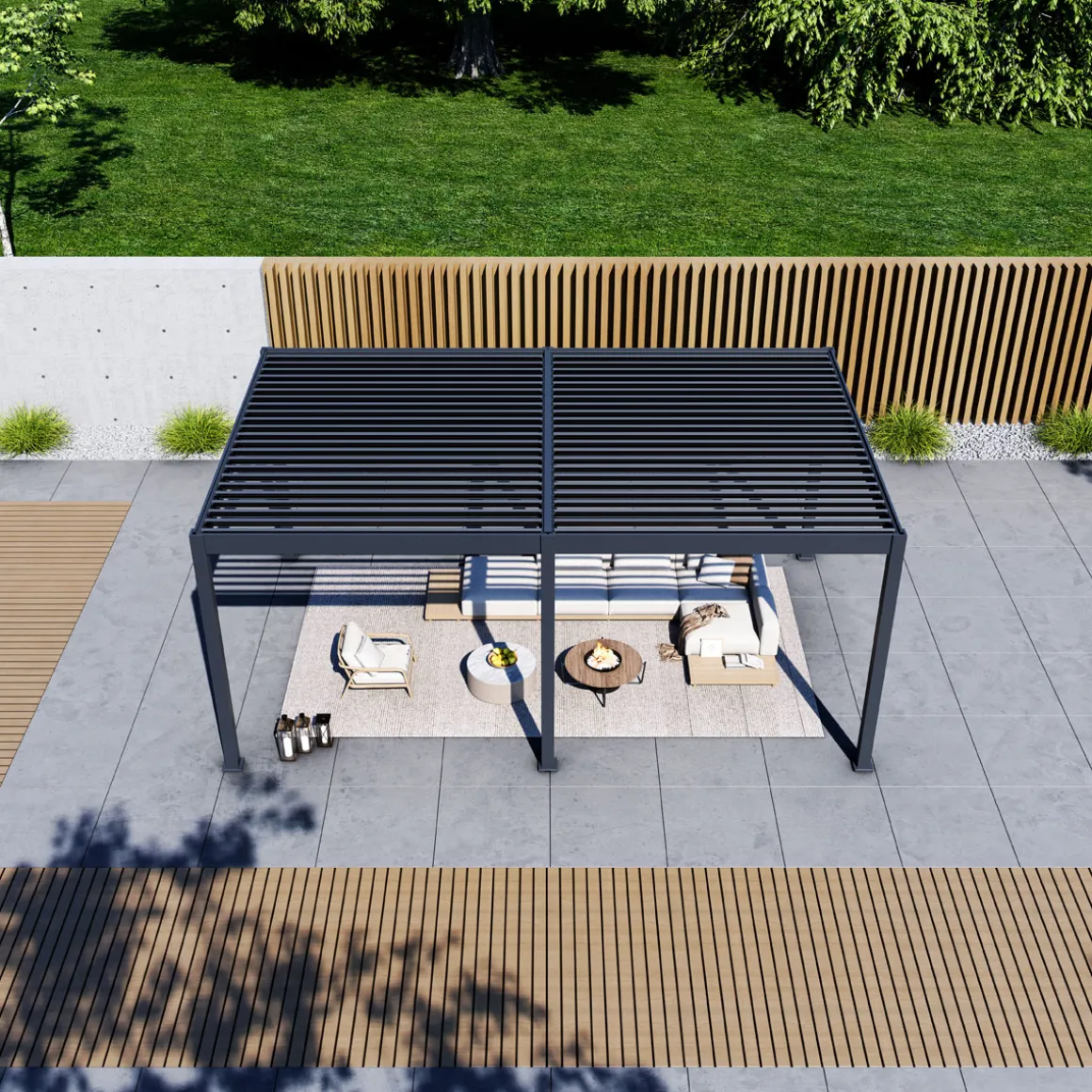 Paragon Outdoor Outdoor Pergola Grand Tuscan 1220 599,2x370x256cm Anthrazit