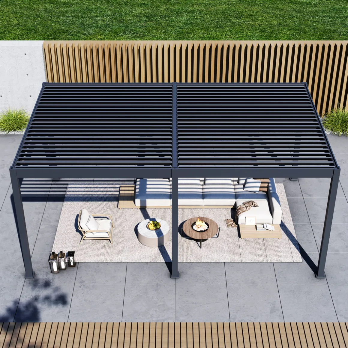 Paragon Outdoor Outdoor Pergola Grand Tuscan 1220 599,2x370x256cm Anthrazit