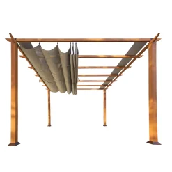 Paragon Outdoor Outdoor Pergola Florida 1111 350x350x235cm Holzoptik