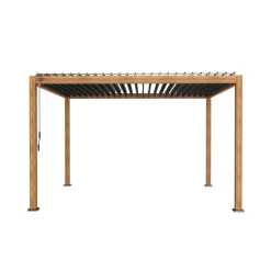 Pergola 111 Deluxe Dark Oak Holzoptik 300 x 250 x 600 cm