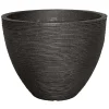 Pflanzgefäß Rillenoptik 31 x 40 cm anthrazit