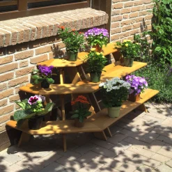 Promadino Blumentreppe mit Eckelement braun