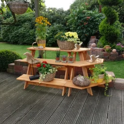 Promadino Blumentreppe mit Eckelement braun