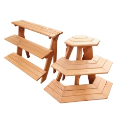 Promadino Blumentreppe mit Eckelement braun